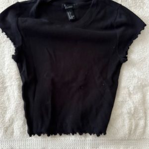Forever 21 small black crop top